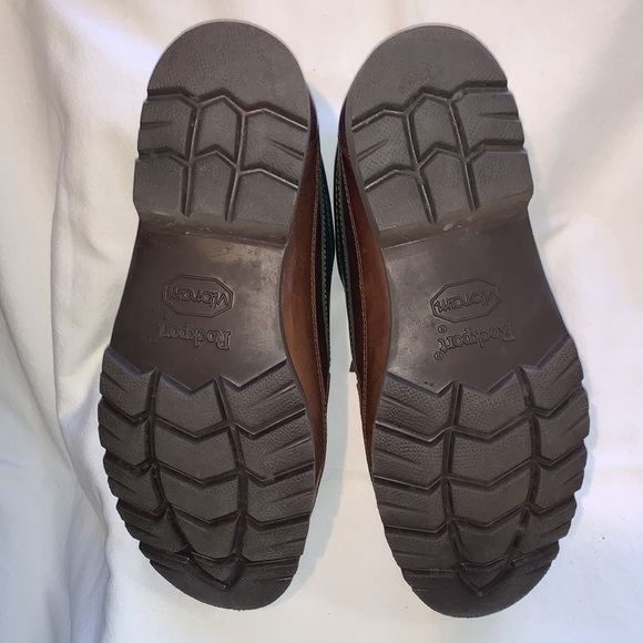 Rockport Vintage Leather Gore Tex Vibram Oxford Shoes Size 12 Brown & Green - Picture 10 of 12